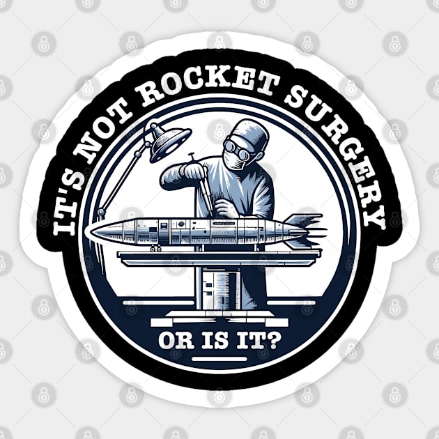 It's Not Rocket Surgery - Or is it? Sticker by Graphic Duster